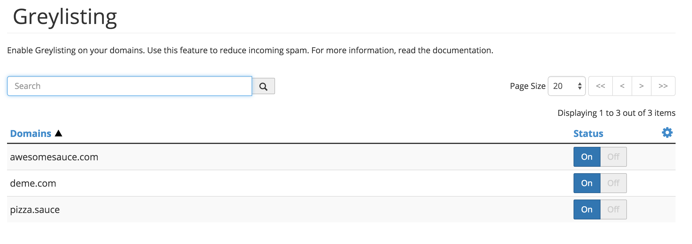  Greylisting interface in both cPanel PaperLantern 