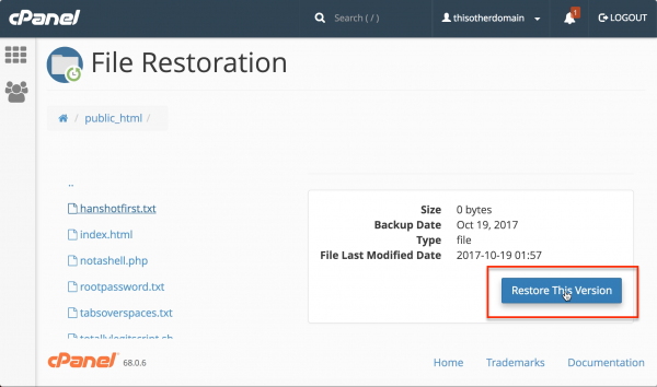 restore full backup cpanel whm