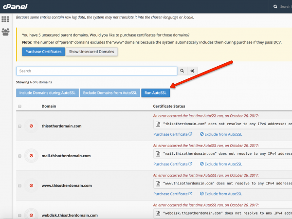 New SSL Notifications in v68 | cPanel