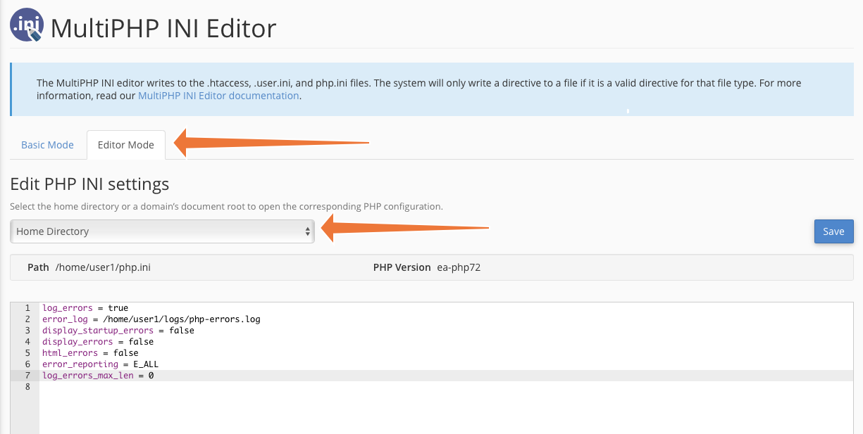 cpanel log in